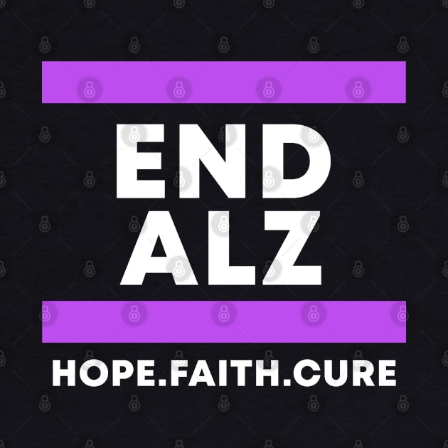 End Alz Hope Faith Cure by Color Fluffy